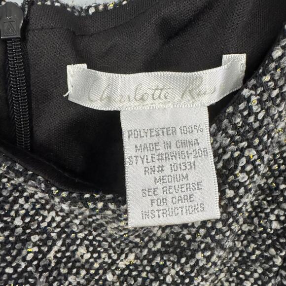 Charlotte Russe Tweed Sleeveless Mini Dress Size Medium Fit & Flare - Picture 2 of 7